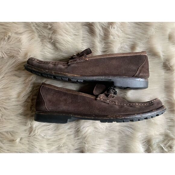 Salvatore Ferragamo Brown Suede Loafers Men's 10 D - Picture 3 of 11